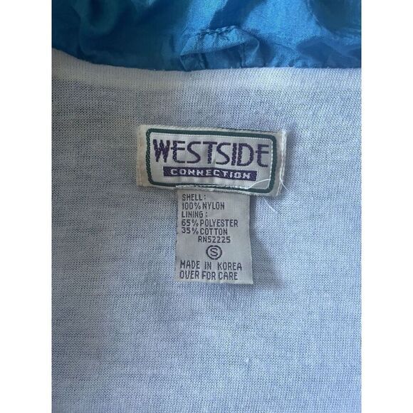 Vintage 80's Blue Puffer by Westside Connection Women’s Jacket Size Small - Picture 3 of 9